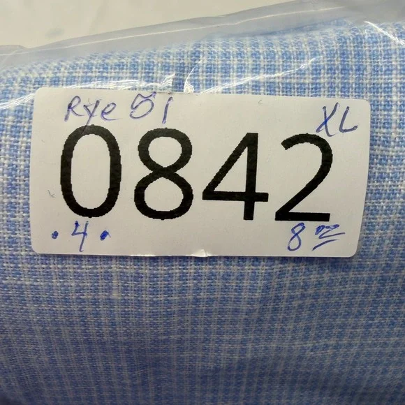 Rye 51 Mens Button Down Shirt Blue Linen Feel Small Batch XL Breathable Luxury - Picture 10 of 10